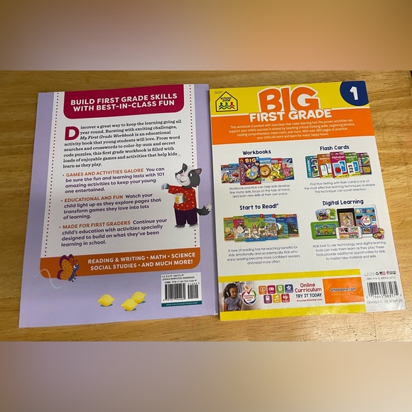 School Zone Big First Grade & My First Grade WorkBook ages 6-7 - Picture 2 of 6